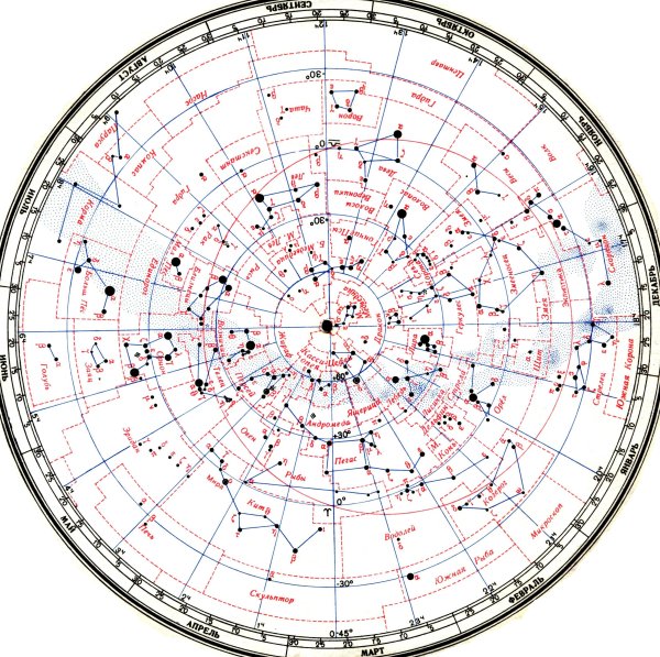 Планисфера подвижная карта звездного неба