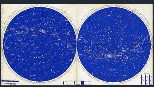 Подвижная карта звездного неба Южного полушария