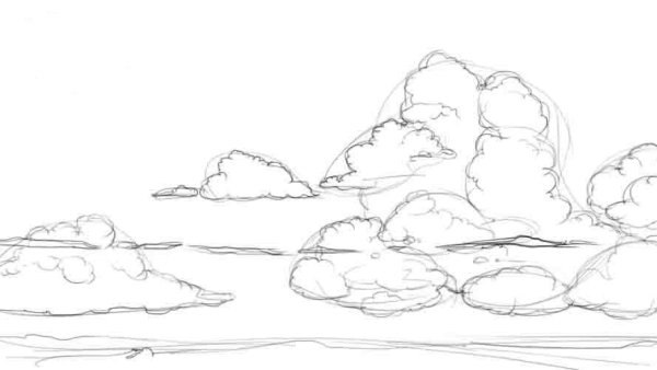 Облака простым карандашом