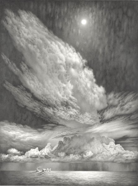 Облака рисунок карандашом