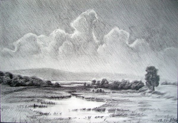 Иллюстрация к стихотворению тучи