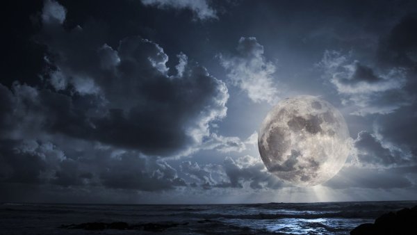 Ночное небо с луной