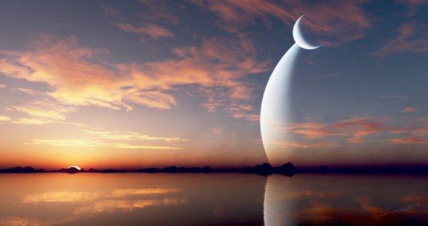 Ночное небо и море