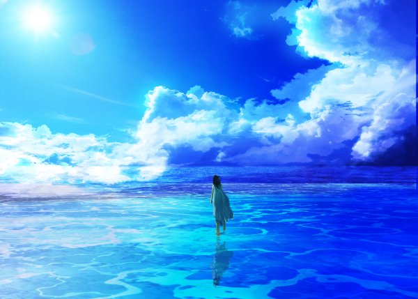 Голубое море аниме