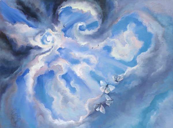 Картины с фактурным небом