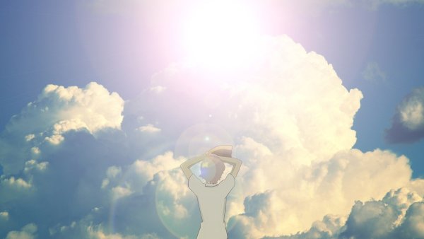 Солнышко на небе улыбается