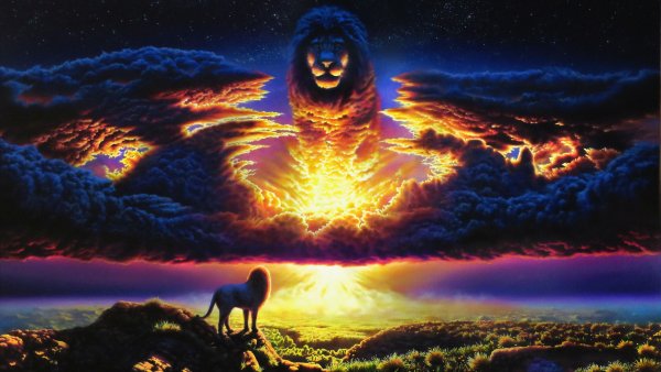 Король Лев 2019 Муфаса в небе