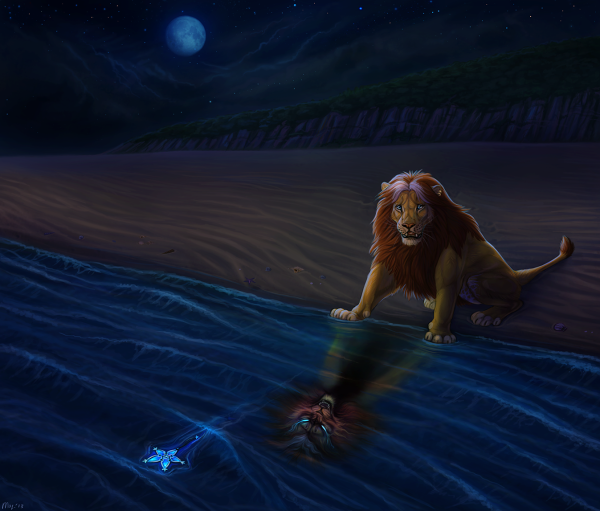 Лев с голубыми глазами