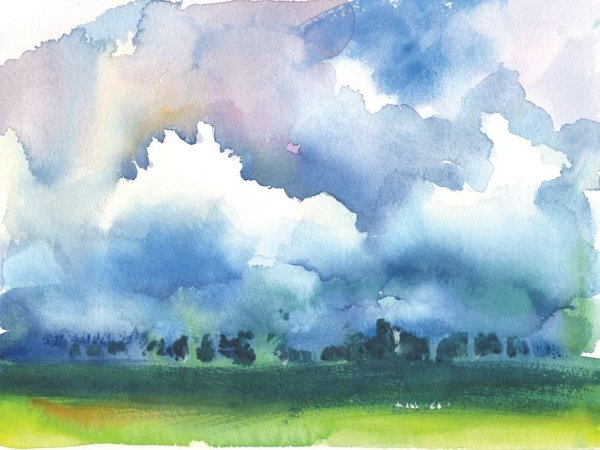 Небо акварель