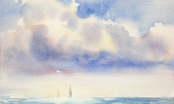 Небо акварель