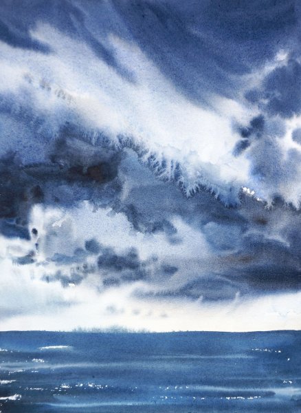 Небо акварель