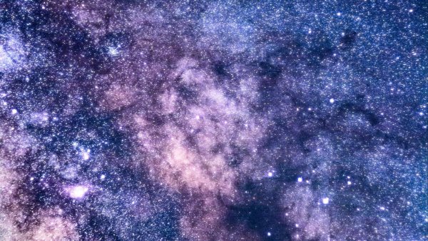 Голубое звездное небо