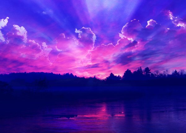 Фиолетовое небо