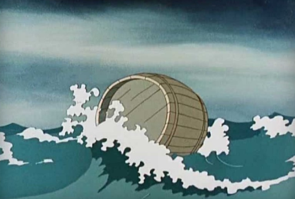 Царь Салтан (Пушкин) бочка в море