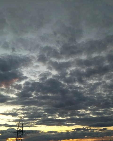 Потемнело нахмурилось небо