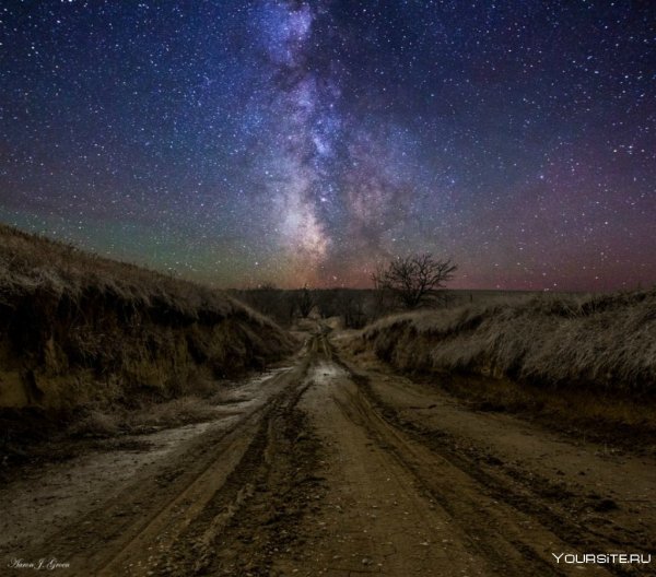 Звездное небо дорога