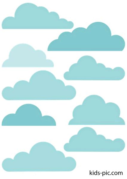 Облако трафарет для вырезания