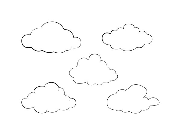 Облако раскраска для детей