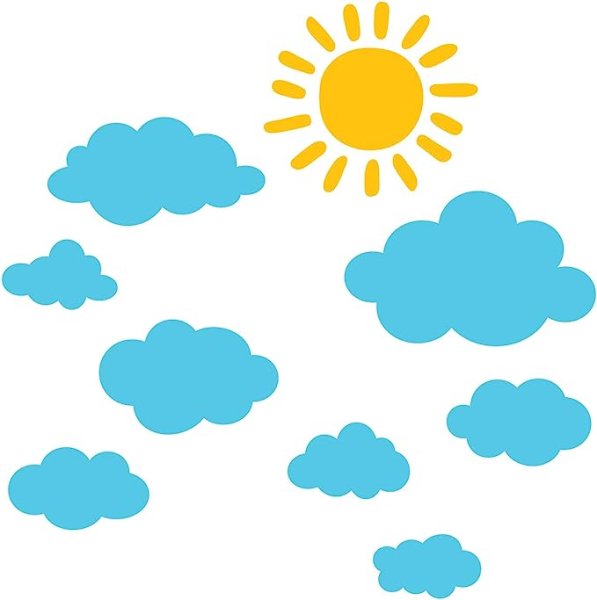 Аппликация солнце и облака