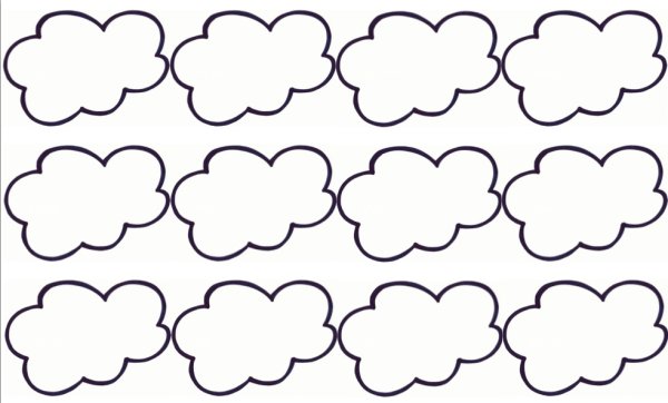 Облака шаблоны для вырезания