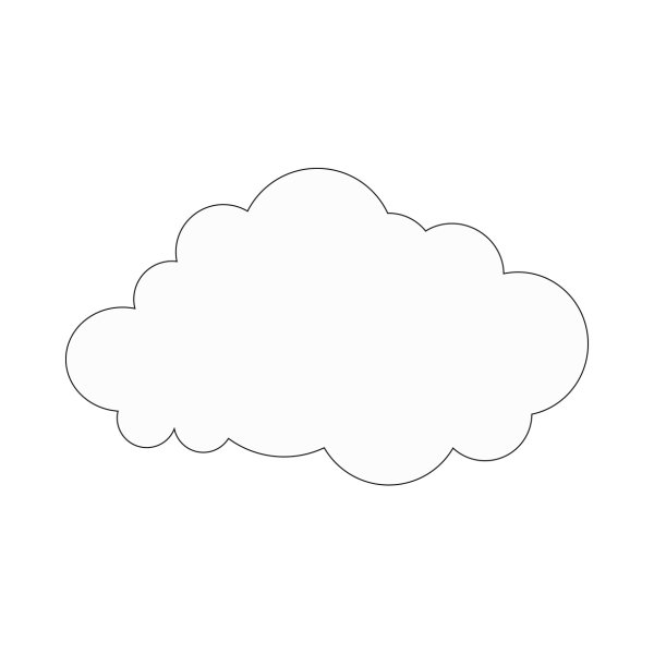 Тучка раскраска для малышей