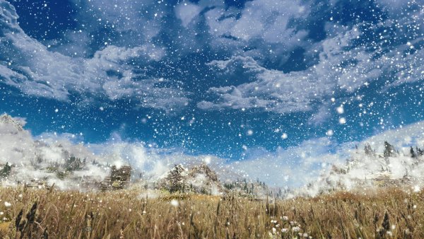 Заснеженное небо