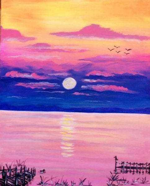 Рисование заката