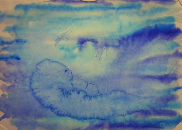 Рисование по мокрому листу