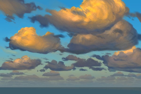 Цифровая живопись облака