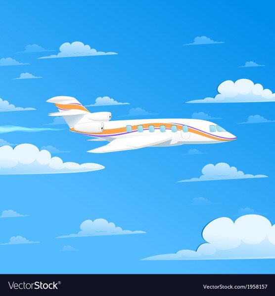 Рисование самолеты в небе