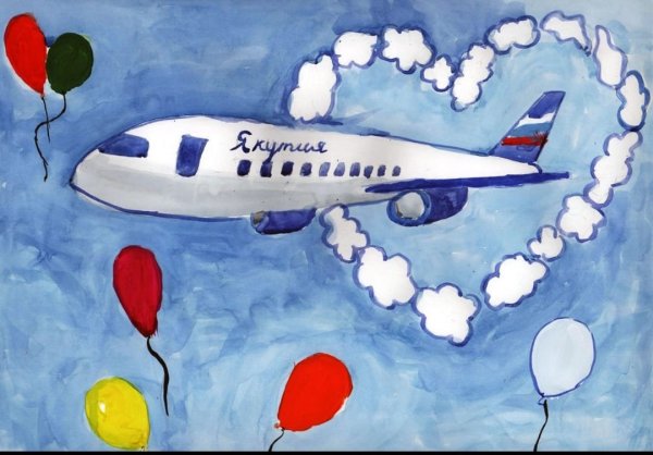 Детские рисунки самолетов