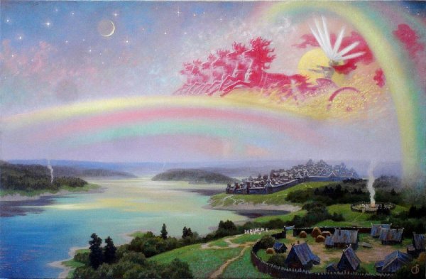 Борис Ольшанский Волхова с радугой