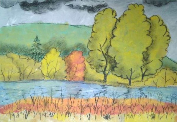 Иллюстрация к стихотворению уж небо осенью дышало