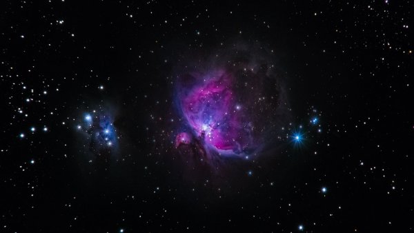 Разноцветное звездное небо