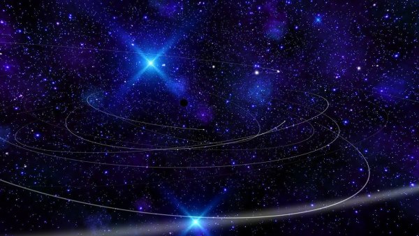 Звездное небо с планетами солнечной системы