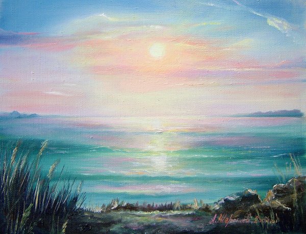 Пейзаж пастелью для детей