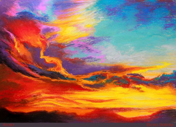 Бежевые облака фон