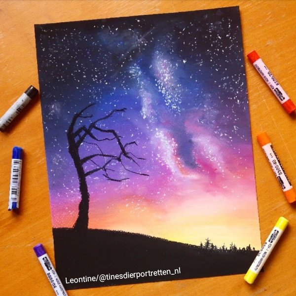 Летний пейзаж пастелью