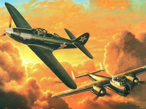 Воздушный бой советские самолеты ВОВ 1941-1945