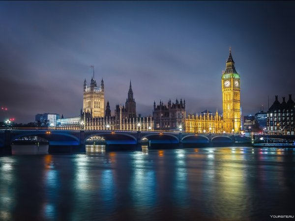 Вестминстерский дворец Лондон ночь