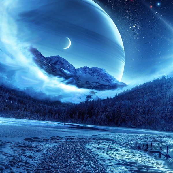 Темно синее небо