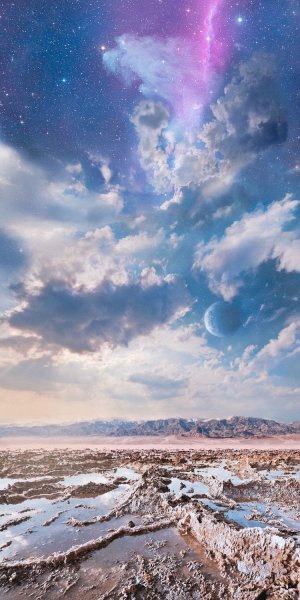 Розово голубой закат