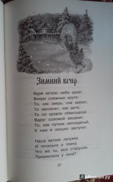 Пушкин вьюга мглою небо кроет