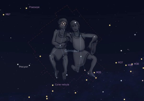 Кастор и Поллукс Созвездие