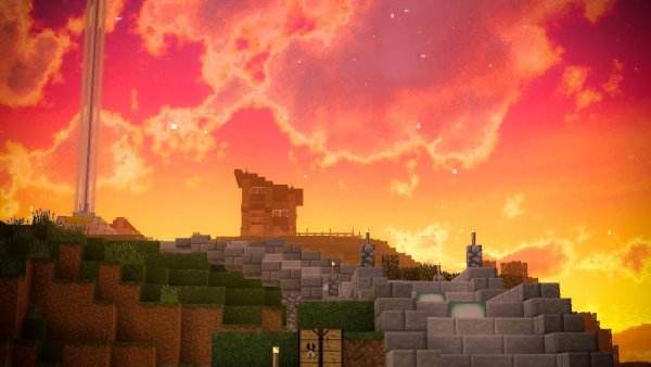 Рассвет в МАЙНКРАФТЕ