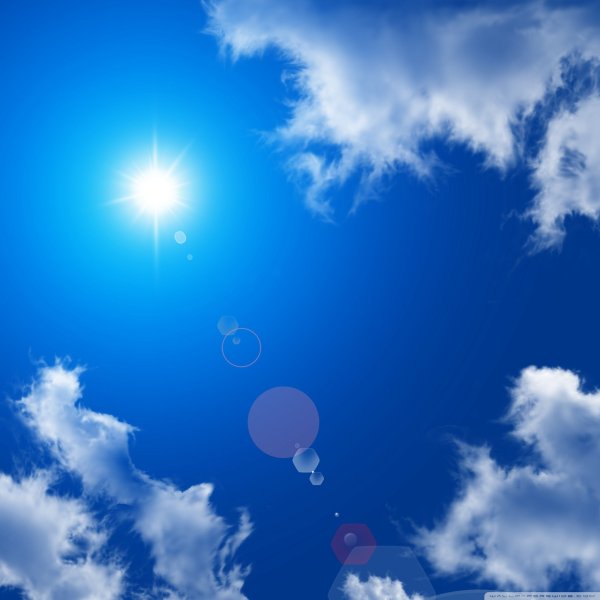 Голубое небо без облаков