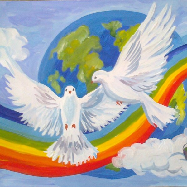 Голуби в небе