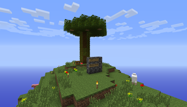 Пиксельные летающие острова