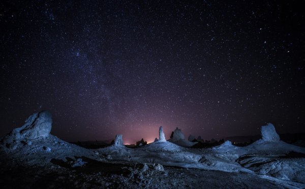 Ночное небо горы звезды