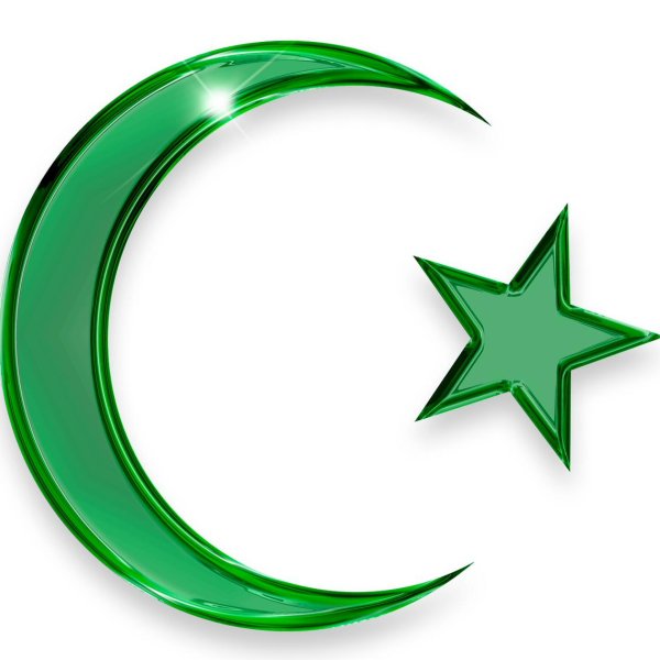 Полумесяц со звездой зеленый